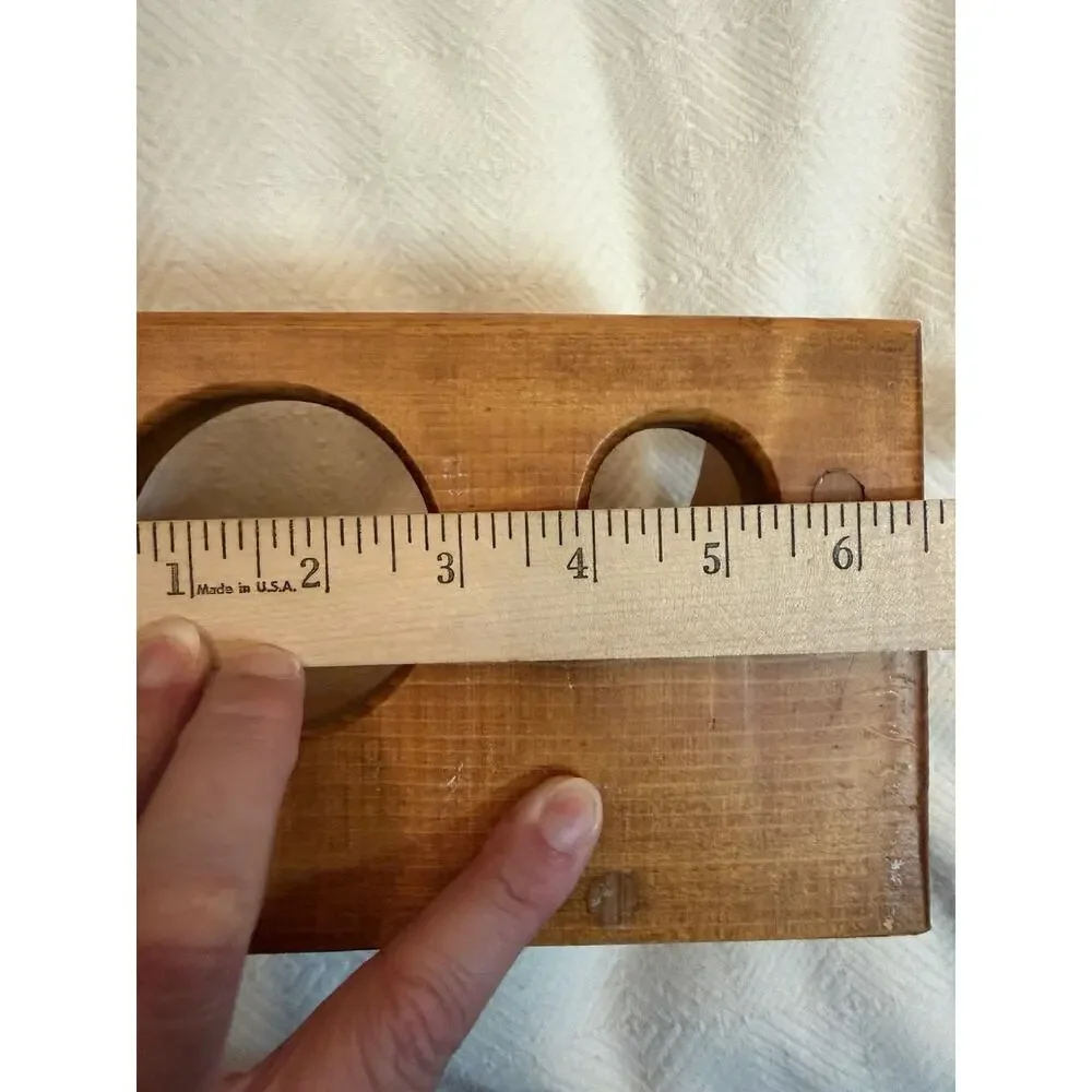 Vintage Wooden Wall Mount Hair Dryer Holder Curling Iron Organizer Heart Decor